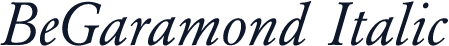 BeGaramond Italic
