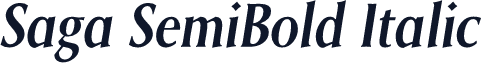 Saga SemiBold Italic
