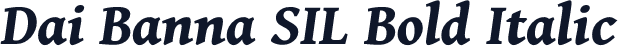 Dai Banna SIL Bold Italic