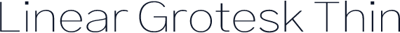 Linear Grotesk Thin