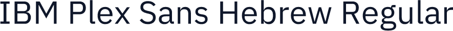IBM Plex Sans Hebrew Regular