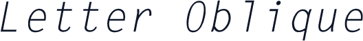Letter Oblique