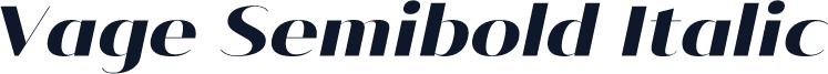 ☞Vage Semibold Italic