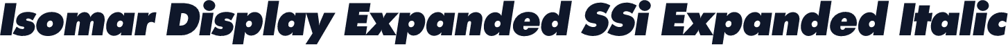 Isomar Display Expanded SSi Expanded Italic