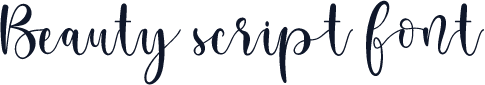 Beauty script font
