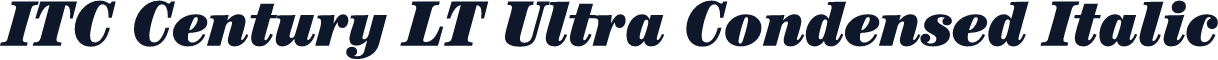 ITC Century LT Ultra Condensed Italic