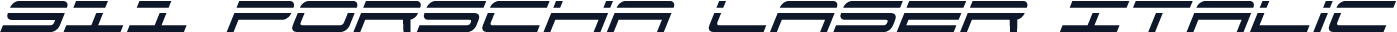 911 Porscha Laser Italic