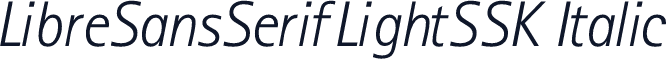 LibreSansSerifLightSSK Italic