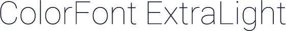 ColorFont ExtraLight