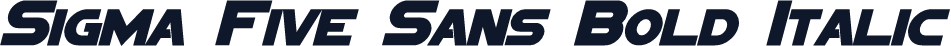 Sigma Five Sans Bold Italic