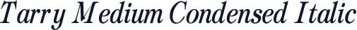Tarry Medium Condensed Italic