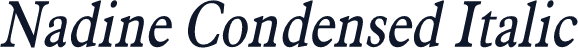 Nadine Condensed Italic