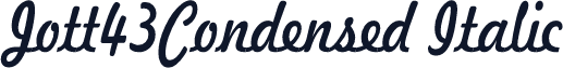 Jott43Condensed Italic
