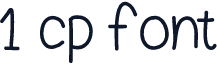1 cp font