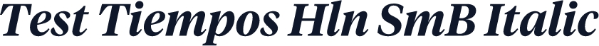Test Tiempos Hln SmB Italic