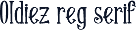 Oldiez reg serif