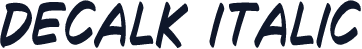 Decalk Italic