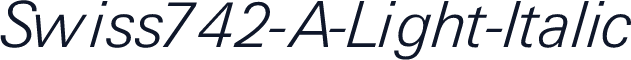 Swiss742-A-Light-Italic