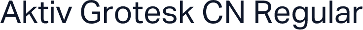 Aktiv Grotesk CN Regular