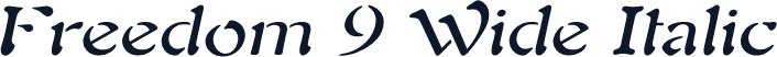 Freedom 9 Wide Italic