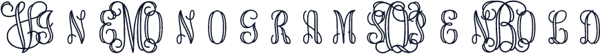 Vine MonogramsOpen Bold