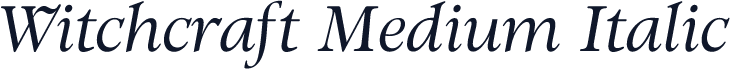 Witchcraft Medium Italic