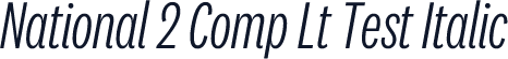 National 2 Comp Lt Test Italic