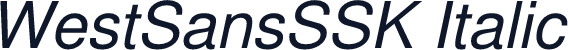 WestSansSSK Italic