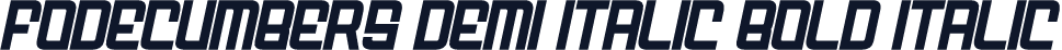 FODECUMBERS DEMI ITALIC Bold Italic