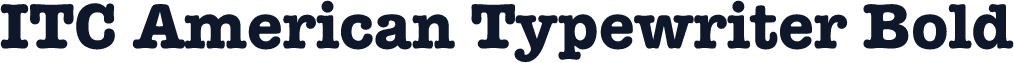 ITC American Typewriter Bold