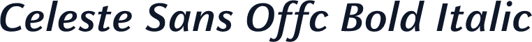 Celeste Sans Offc Bold Italic