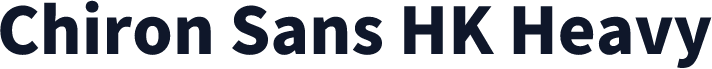 Chiron Sans HK Heavy