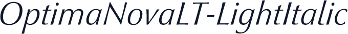 OptimaNovaLT-LightItalic
