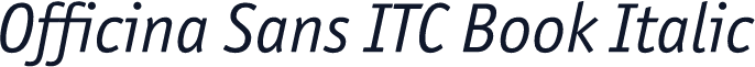 Officina Sans ITC Book Italic