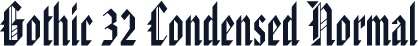 Gothic 32 Condensed Normal