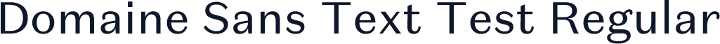 Domaine Sans Text Test Regular