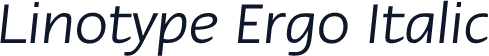 Linotype Ergo Italic