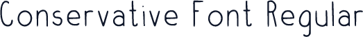 Conservative Font Regular