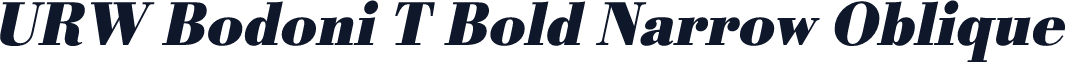 URW Bodoni T Bold Narrow Oblique