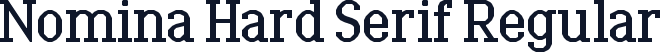 Nomina Hard Serif Regular