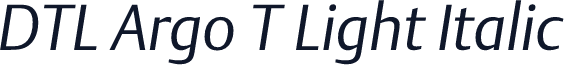 DTL Argo T Light Italic