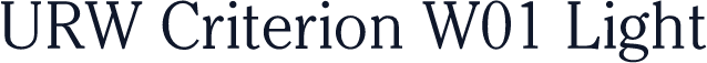 URW Criterion W01 Light