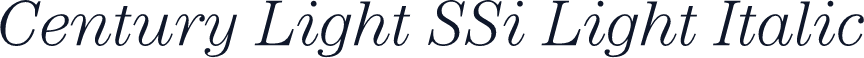 Century Light SSi Light Italic