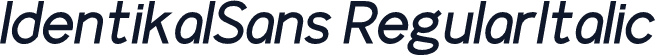 IdentikalSans RegularItalic