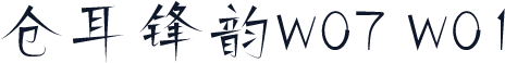 仓耳锋韵W07 W01