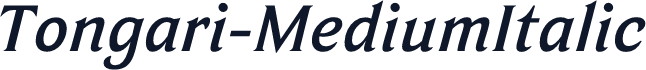 Tongari-MediumItalic