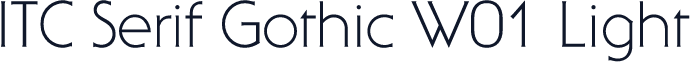ITC Serif Gothic W01 Light