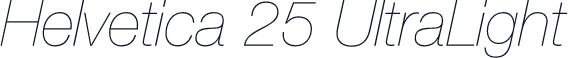 Helvetica 25 UltraLight