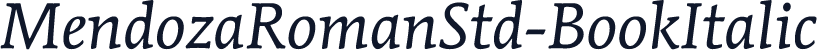 MendozaRomanStd-BookItalic