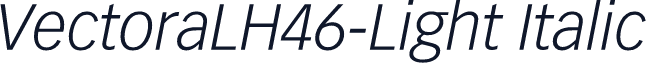 VectoraLH46-Light Italic